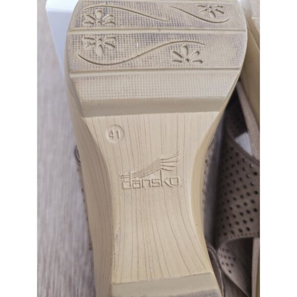 Dansko Jacinda Platform Chunky Buckle Slingback Open Peep Toe Sandals 41 11 11.5 - Picture 14 of 14